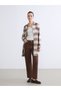 Lcwaikiki Classic Brown Plaid Women's Shirt Tunic - 2