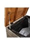 Garden Storage Box Grey 80x40x48 cm Poly Rattan Acacia Wood - 7