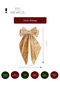 Women's Light Brown Shiny Velvet Bow Buckle - 4