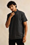 Men Grey Solid Polo Shirt