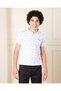 Senior Boys White Embellished Polo T-Shirt