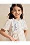 Girls White Embroidered Blouse - 4