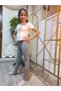 Girl's Tights Winter Cotton Fleece-Lined Elastic Waist with Ribbon Dog Pattern Gray Slim Fit - 9