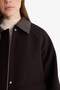 Regular Fit Polo Collar Zippered Cashmere Coat F2799Ax25Wn - 5