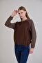 Women's Regular Fit Midi Length Knitwear Sleeves Zippered Brown Transitional Bomber Coat - 8