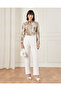 Women Beige Button Front Blouse - 2
