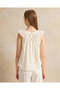 Senior Girls White Embellished Sleeveless Blouse - 3