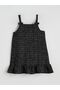 Lcw Kids Black Square Neck Girls' Dress and T-Shirt - 6