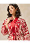 بلوزة نسائية حمراء مطبوع - 4