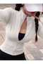 Women's Long Sleeve Zippered Fit Sports Blouse - 4