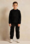 Boys Black Plain Pullover - 2