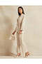 Women Beige Linen Jacket - 2