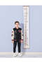 Boys Black Printed Suede Jacket - 6