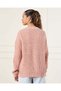 Senior Girls Pink Front Open Cardigan With T-Shirt (2 Piece) - 3