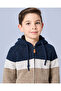 Boys Navy Chenille Hooded Cardigan - 4