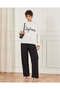 Women Cream High Neck Graphic Print Sweater - 2