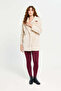 Women Beige Faux Fur Coat - 2