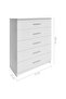 Storage Cabinet Engineered Wood 71x35x106 cm White - 3