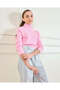 Senior Girls Pink High Neck Pullover - 5