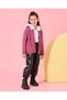 Girls Burgundy Zip Thru Hooded Cardigan - 2