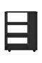 Rolling Cabinet Black 60x35x75 cm Engineered Wood - 2