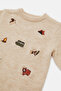 Infant Boys Beige Camping Embroidery Pullover - 2