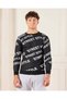 Senior Boys Black Street Style Pullover