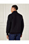 Men Black Bonded High Neck Pullover - 3