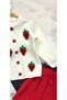 Girl's Grape Applique Knitwear Double Set - 8