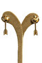 - Irem 3914 5991 Gold Arrow Heart Stone Steel Eros Earrings - 2