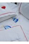 طقم نوم شتوي للأطفال مطرز باللون الأزرق والأحمر - 6