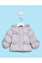 Infant Girls Lilac Puff Hooded Jacket