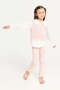 Girls Pink And White Pullover With Shirt - 2