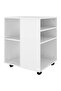 Rolling Cabinet White 60x53x72 cm Engineered Wood - 4