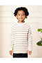 Boys Brown And White Striped Pullover