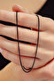 Women's Steel Necklace - Thin Polite Black Polo Model Women's Necklace