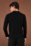 V-Neck Slit Detailed Long Sleeve T-Shirt - 4