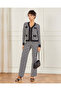 Women Black And White Monogram Jacquard Cardigan - 2