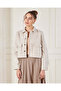 Women Beige Melton Jacket