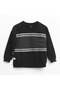 Black Male Waiter Paneled Sweatshirt 6-16 Years