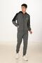 Men's Cotton Full Zip Hooded Tracksuit Set Anthracite M. 5282-A - 2