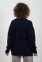 Navy blue best v-neck sweater - 5