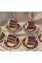 Efes Porselen El Boyama Coffee Cup Set - 8
