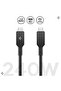 كابل USB-C إلى USB-C بطول 1.2 متر بقدرة 240 وات/PPS 2.0 شحن فائق السرعة/40 جيجابت في الثانية من النوع C أسود - ACA09461