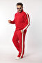 Yandan Striped Cotton Ov Oversized Alip Half Zipper Tracksuit Set - 2