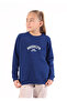 Girl's 3-Pack Navy Blue-Lilac-Ecru 3-Thread Sh Fleece-Lined Sweatshirt B Printed 5-14 Years Old - 3