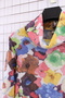 Women's Plus Size Stretch Fabric High Neck Floral Pattern Soft Sweater Mother Blouse - 4