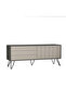 Mourah Picadilly Tv Stand Up To 55 Inches- Dark Grey/Light Mocha- 2 Years Warranty - 3