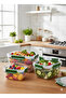3-Piece Lockable Storage Container Set – Leakproof Food Container, Airtight 1.85Lt |   1.05 L |   575 Ml.
