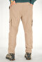 Men's Mink Cargo Pants Relaxed Fit Cotton Elastic Waist - 7
